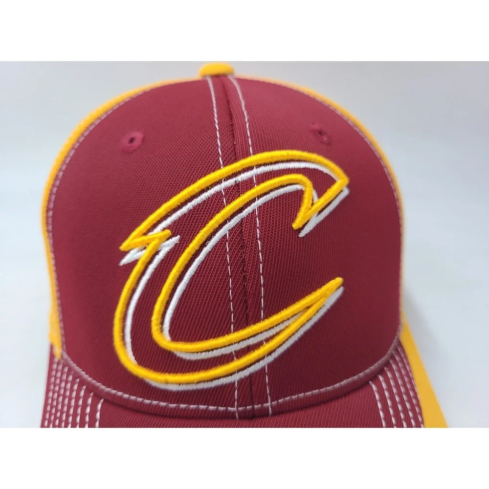 Cleveland‎ Cavaliers Hat Snapback Adidas Red Yellow NBA Men Nylon Blend Casual
